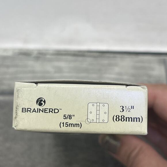 Brainerd 3-1/2” (88mm) Door Utility Hinges with Screws 2 Pack Brass Plated {25} - Picture 7 of 13